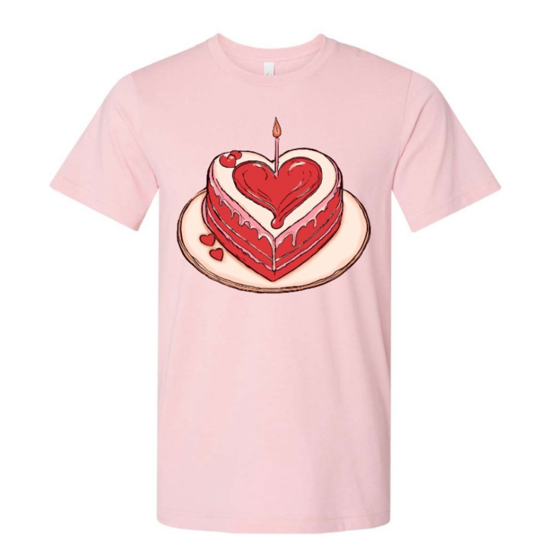 Sweetheart Cake Valentines Day Graphic Tee