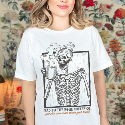 The Bad to the Bone Coffee Co. Pumpkin Spice Fall Tee