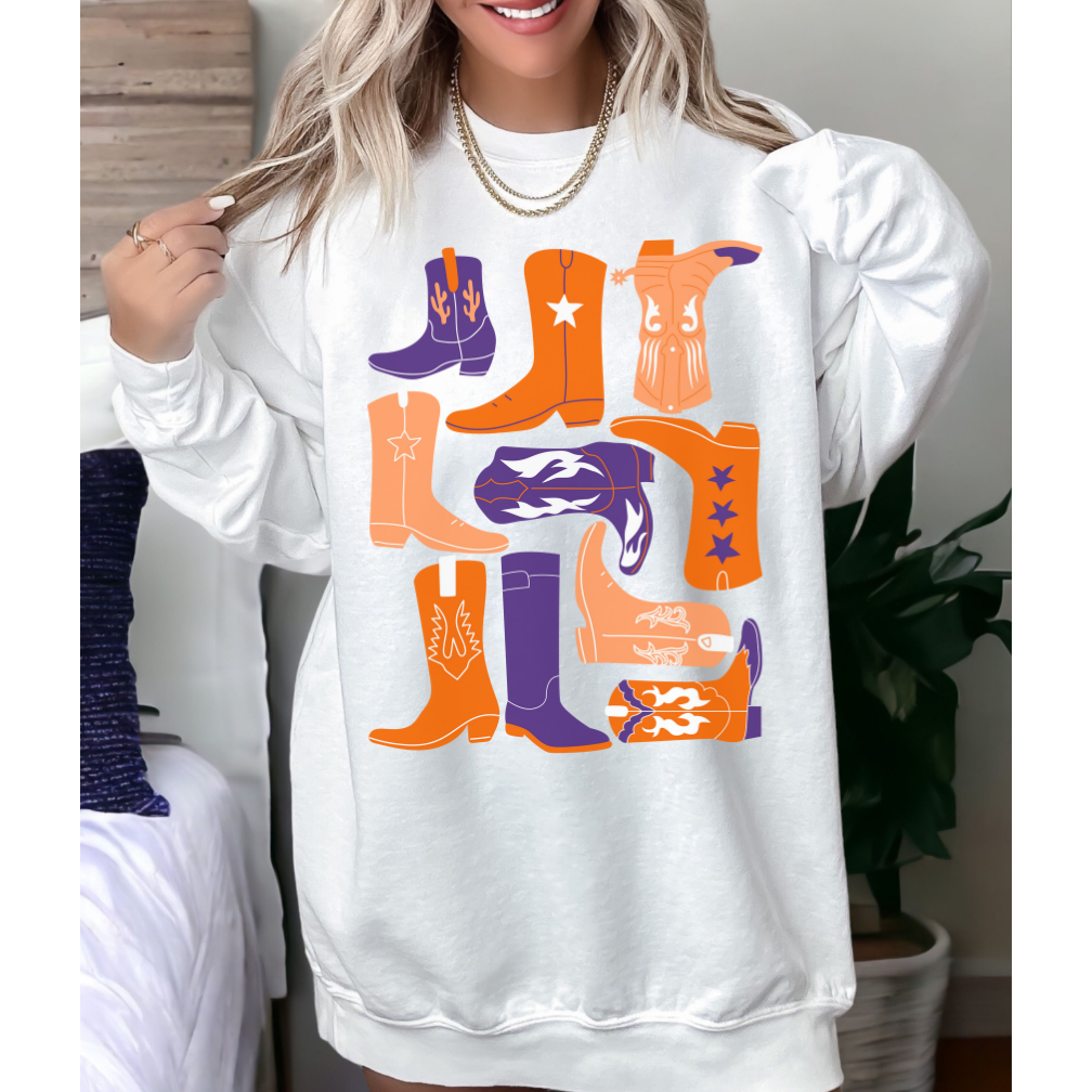 Clemson Tigers Boot Collage Sweatshirt