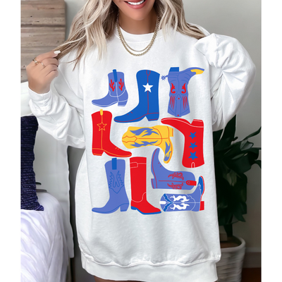 Kansas Jayhawks Boot Collage Sweatshirt