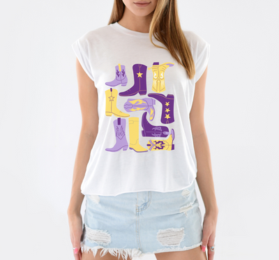 LSU Boot Collage Game Day Graphic Tee
