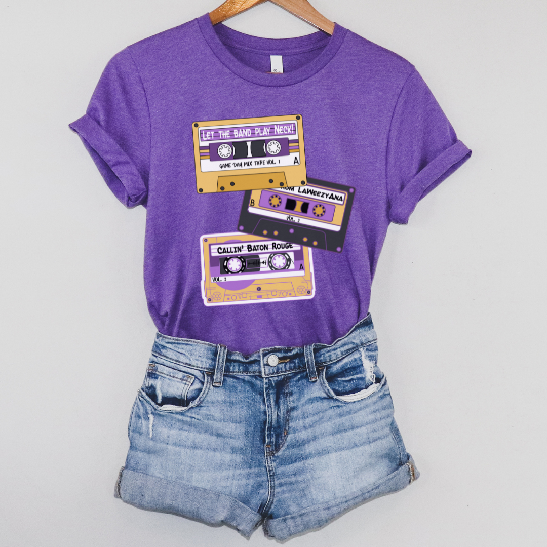 LSU Tigers Game Day Mix Tape Graphic Tee