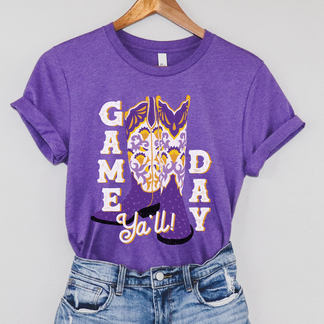 Game Day Yall LSU Boots Tee