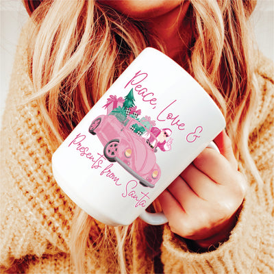 Peace, Love & Presents from Santa Christmas Coffee Mug