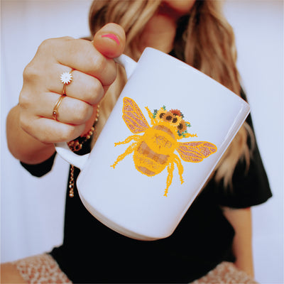 Plaid Bee Coffee Mug