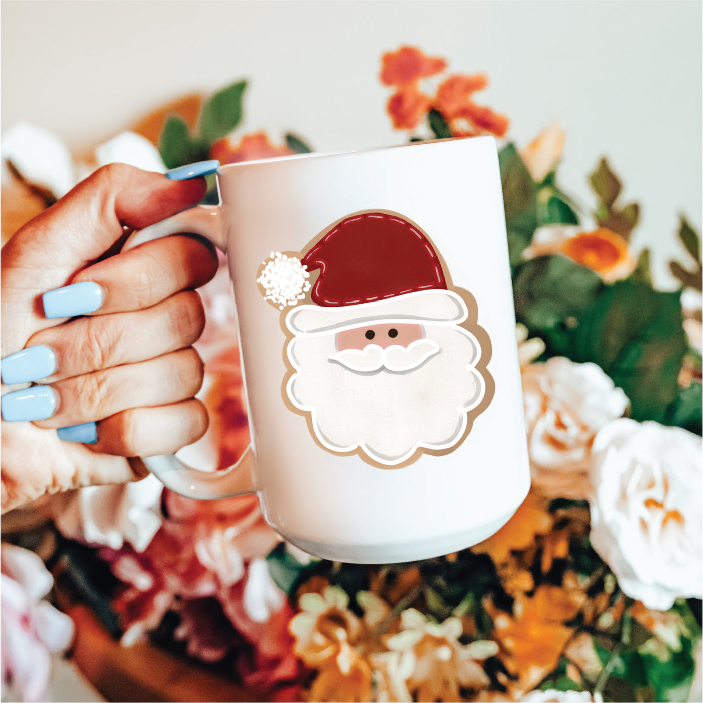 Santa Cookie Christmas Coffee Mug