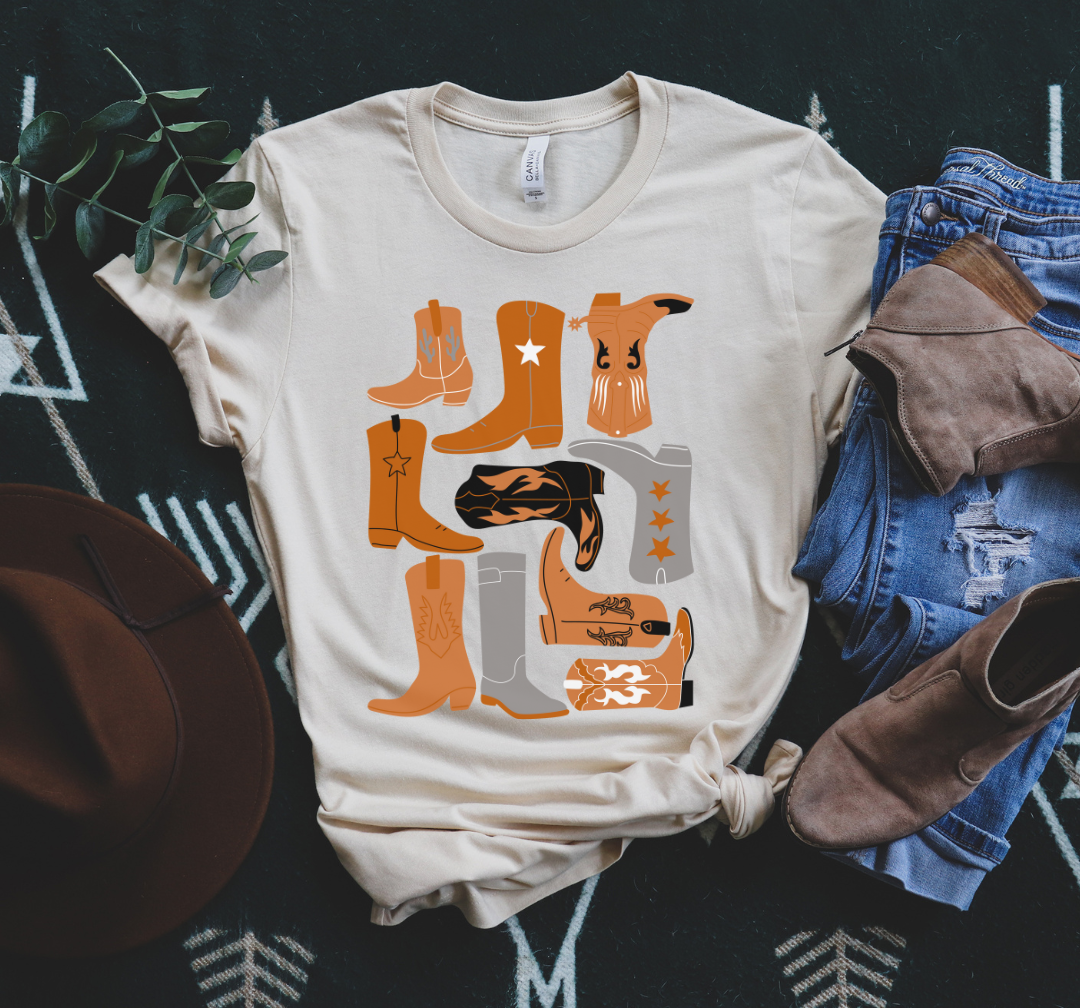 University of Texas Boot Collage Game Day Graphic Tee