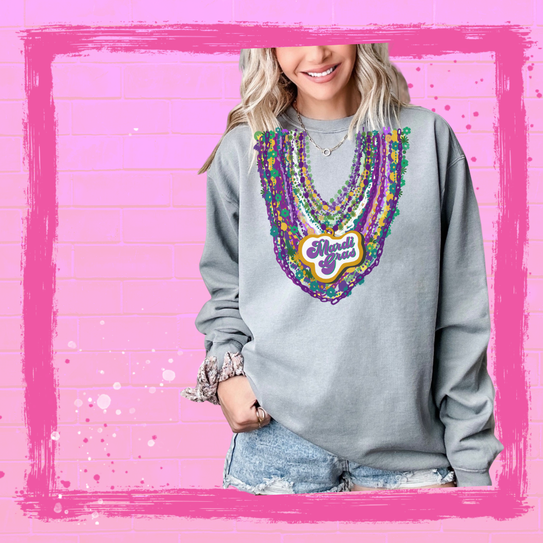 Up to My Neck in Beads Graphic Sweatshirt