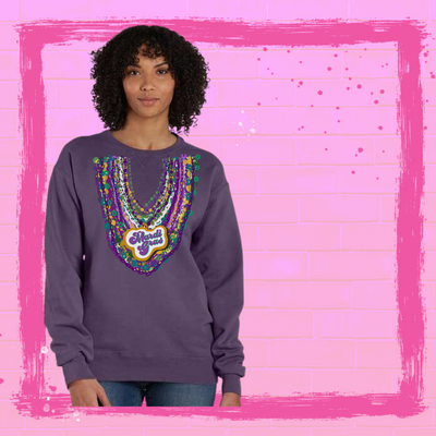 Up to My Neck in Beads Graphic Sweatshirt