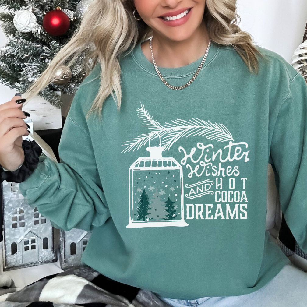 Winter Wishes & Hot Cocoa Dreams Christmas Sweatshirt