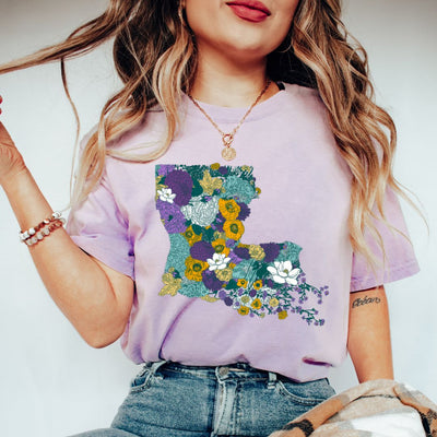 Floral Louisiana Graphic Tee