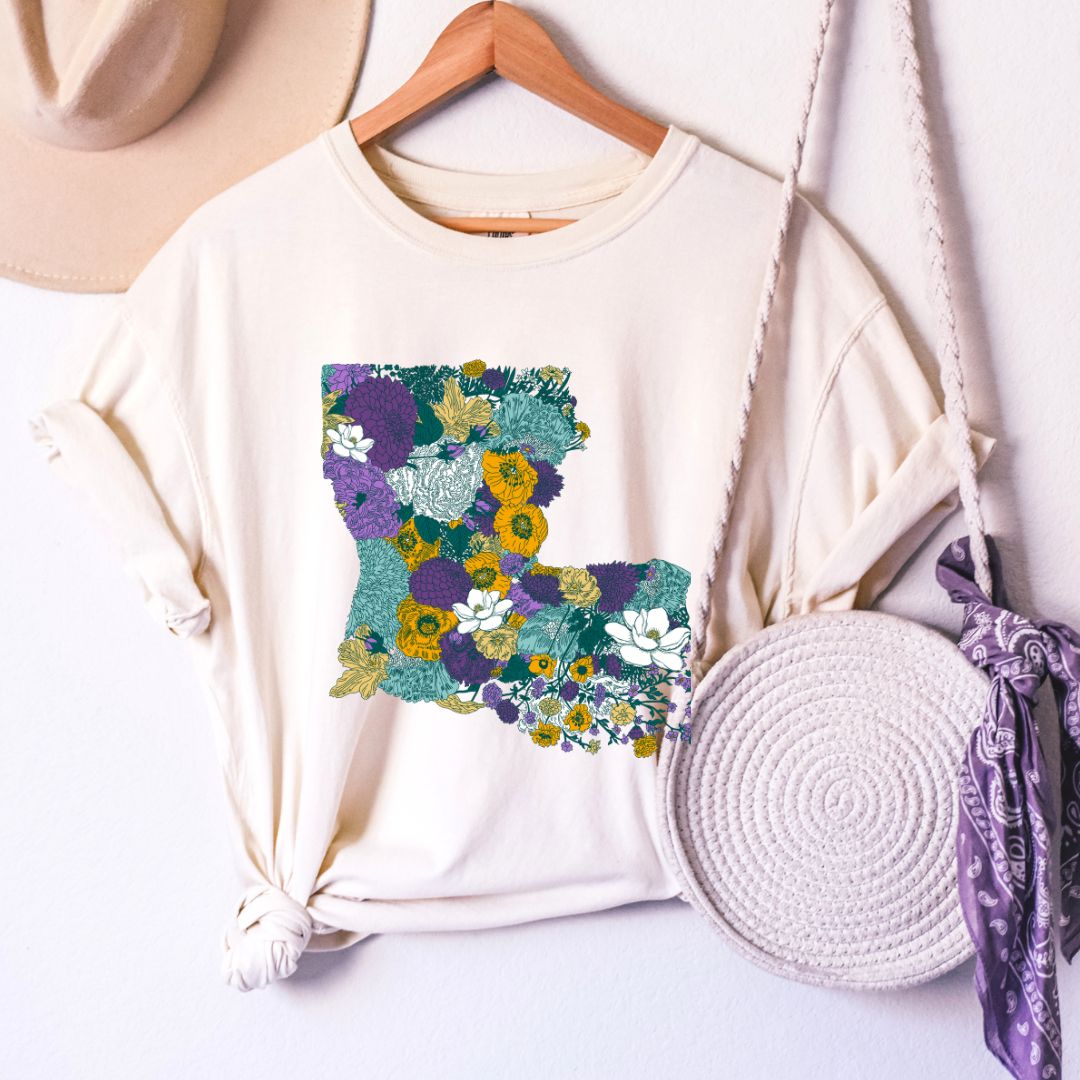 Floral Louisiana Graphic Tee