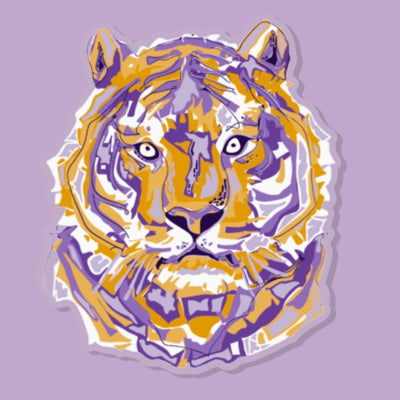 Layered Tiger LSU Sticker