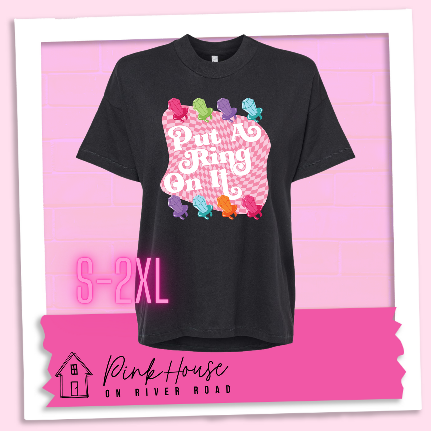 Put A Ring On It Oversized HiLo Valentines Day Graphic Tee