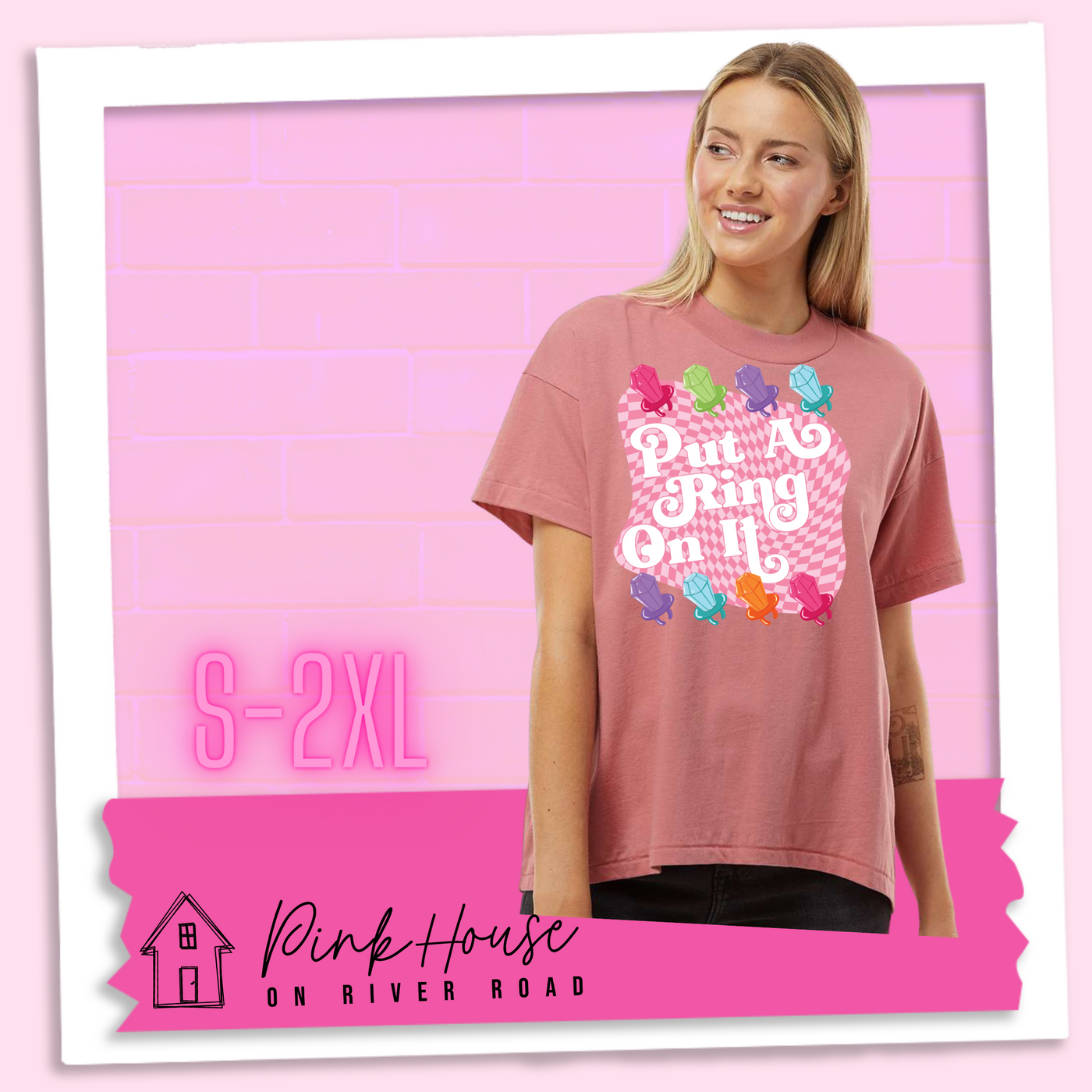 Put A Ring On It Oversized HiLo Valentines Day Graphic Tee