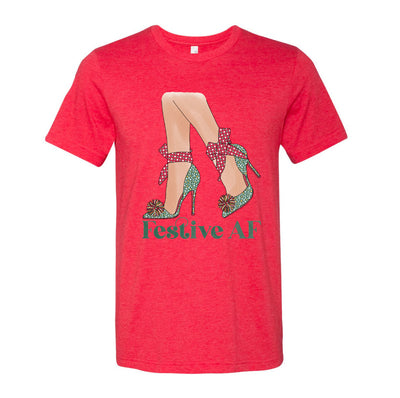 Red & Green Festive AF Christmas Tee