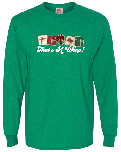 Thats A Wrap Long Sleeve Graphic Christmas Tee